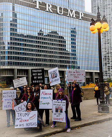 Protest in Chicago 10/28/19 in response to President Trump's visit to the city