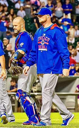 Jon Lester and David Ross