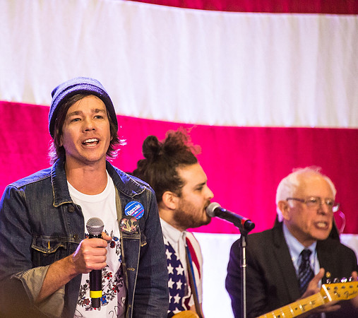 Nate Ruess at Bernie Sanders rally in Ann Arbor, MI 3/7/16