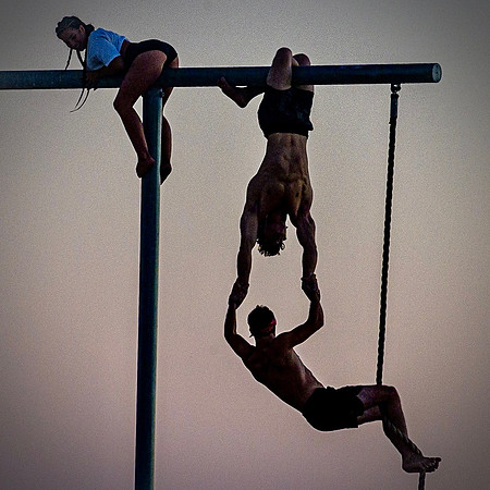The original Muscle Beach at Santa Monica