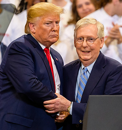 President Donald Trump and Senator Mitch McConnell at rally in Lexington KY 11/4/19