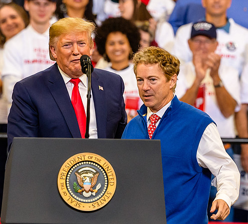President  Donald Trump and Senator Rand Paul at rally in Lexington KY 11/4/19
