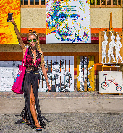 Works of art at Venice Beach