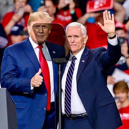President Trump and Vice President Pence at rally in Toledo OH on 1/9/2020