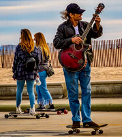 Pickin' and Boardin' on the boardwalk