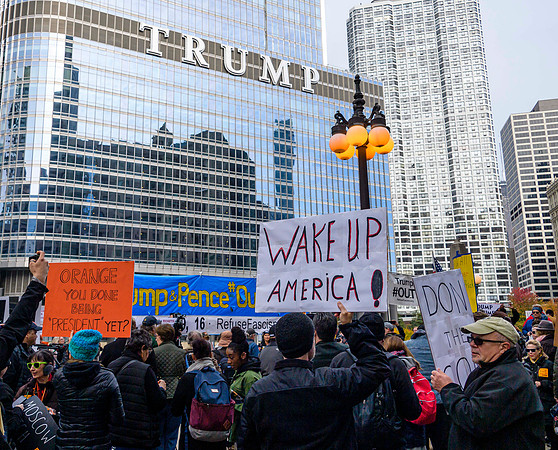 Protest in Chicago 10/28/19 in response to President Trump's visit to the city