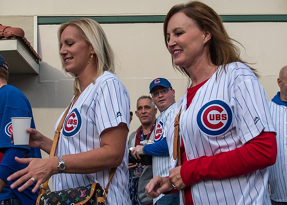Cubs Fans outside Wrigley Field