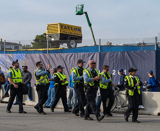 Police outside of Wrigley Field