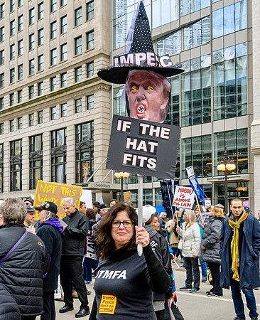 Protest in Chicago 10/28/19 in response to President Trump's visit to the city