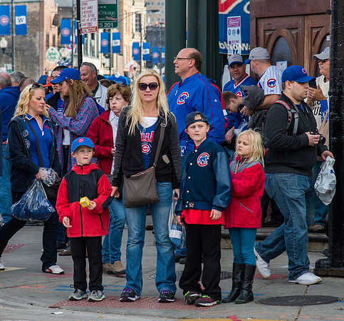 Cubs Fans outside Wrigley Field