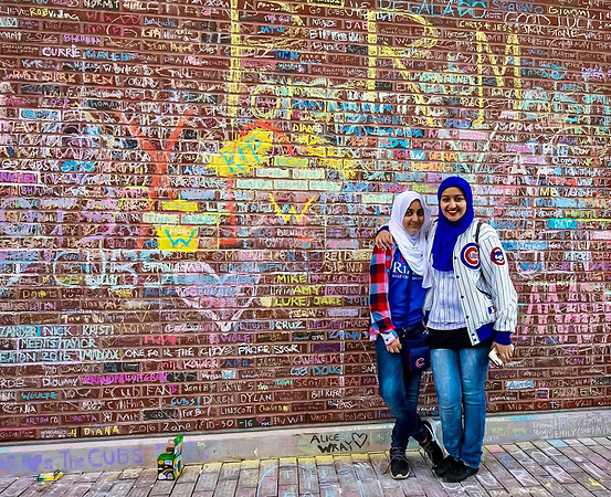 Cubs Fans outside Wrigley Field