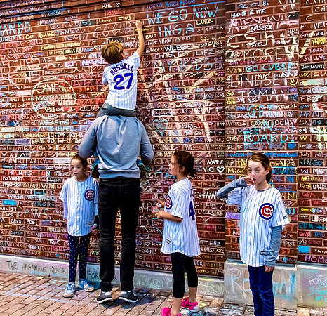Cubs Fans outside Wrigley Field