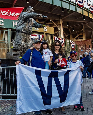 Cubs Fans outside Wrigley Field