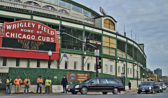 Ernie's last stop at Wrigley Jan 2015