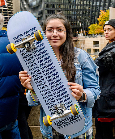 Protest in Chicago 10/28/19 in response to President Trump's visit to the city