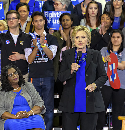 Hillary Clinton rally  Milwaukee, WI 3/28/16