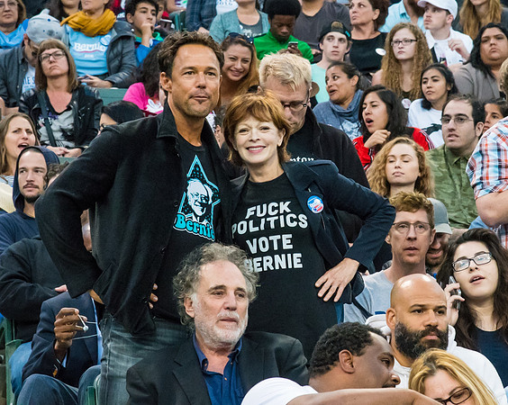 Frances Fisher at Bernie rally 5/24/16 Carson CA
