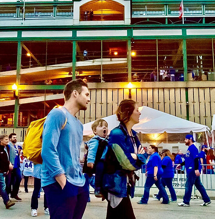 Cubs Fans outside Wrigley Field