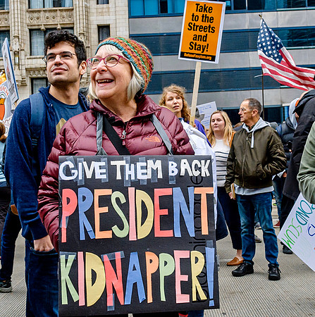 Protest in Chicago 10/28/19 in response to President Trump's visit to the city