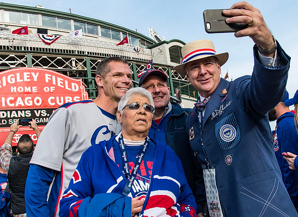 Cubs Fans outside Wrigley Field